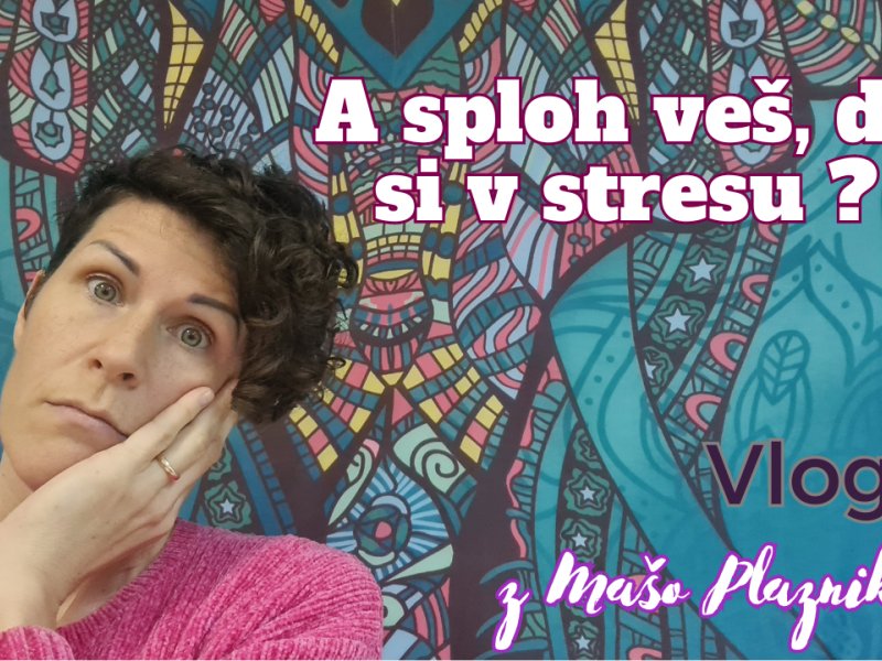 A sploh ve&scaron; da si v stresu? Vlog z Ma&scaron;o Plaznik